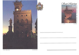 SAINT MARIN Entier Postal Ganzsache Carte Postale 2 CP 1994 700L Neuves Différentes Palazzo Pubblico - Interi Postali