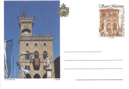 SAINT MARIN Entier Postal Ganzsache Carte Postale 2 CP 1994 700L Neuves Différentes Palazzo Pubblico - Interi Postali