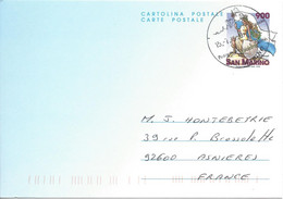 SAINT MARIN Entier Postal Ganzsache Carte Postale 2 CP 1998 800 Et 900L Oblitérées - Interi Postali