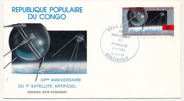 CONGO => Enveloppe FDC => 30eme Anniversaire Du 1er Satellite Artificiel - BRAZZAVILLE - 5 Juin 1987 - FDC