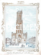 Porceleinkaart  Eglise Cathédrale St. Bavon - Gand - Gent -  9.5 X 7 Cm - Gent