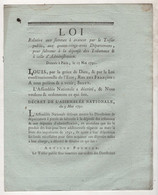1791 - LOI RELATIVE AUX SOMMES A AVANCER PAR LE TRESOR AUX 83 DEPARTEMENTS / DEPENSES DES TRIBUNAUX & ADMINISTRATION - Decreti & Leggi