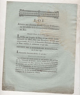 1791 - LOI RELATIVE A LA VALIDITE DE LA NOMINATION DES COMMISSAIRES DU ROI / JOINVILLE HAUTE MARNE - Decreti & Leggi