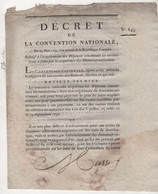 1793 - DECRETS CONVENTION NATIONALE / RESTITUTIONS A FAIRE PAR LES ACQUEREURS DES DOMAINES NATIONAUX / JOINVILLE 52 - Decreti & Leggi