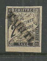 FRENCH POLYNESIA TAHITI 1893 POSTAGE DUE 2c BLACK MINT - Tahiti