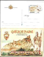 SAINT MARIN Entier Postal Ganzsache Carte Postale CP 2009 En Pochette 1,40€ Neuve Avec Lunette 3D - Entiers Postaux