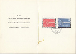 GOOD SWITZERLAND Official First Day Book 1957 - Europa Cept - Markenheftchen