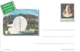 SAINT MARIN Entier Postal Ganzsache Enveloppe 1989 U4 650L Neuve Et Oblitérée Estero - Entiers Postaux