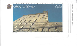 SAINT MARIN Entier Postal Ganzsache Enveloppe 1994 5050L Neuve Centenaire Palazzo Pubblico - Interi Postali