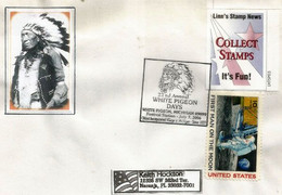 USA. Chef White Pigeon (Chief Wahbememe) MICHIGAN.  Obliteration Illustrée, Enveloppe Souvenir. 2006 - American Indians