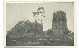 Bedfordshire St.mary's Church Marston .unused Postcard - Otros & Sin Clasificación