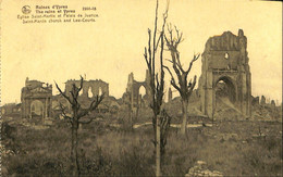 035 815 - CPA - Belgique - Ruines De Ypres - 1914-18 - Eglise Saint-Martin Et Palais De Justice - Ieper