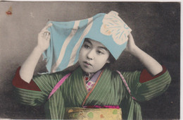 JAPAN - Untitled In English - 1910 Child In Native Costume With Stick - Good Message - Asien