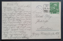 Österreich 1914, AK Postablage SEESPITZ POST REUTTE Gelaufen München - Cartas