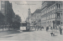 GERMANY - Neukolln - Berliner StraBe Mit Post Und Rathaus - Vg Tram Etc - Neukoelln