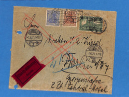 Allemagne Reich 1921 Lettre Durch Eilboten De Hamburg (G3759) - Brieven En Documenten