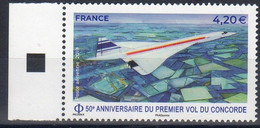 FR 2019 / 1ex PA N° 83 Coin De Feuille " LE CONCORDE-50ème Anniversaire 1er Vol " / En Marge Repère Electronique-NEUF - First Flight Covers