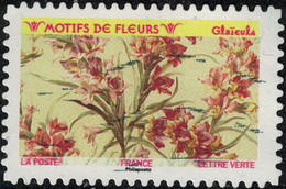 France 2021 Oblitéré Used Motifs De Fleurs Glaïeuls Y&T 1989 - Oblitérés