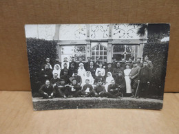 PARAME (35) Carte Photo Hopital Militaire Guerre 1914-18 Groupe De Blessés Gros Plan - Parame