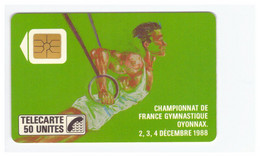 Télécarte France 1988 F42 50U Championnat De France De Gymnastique à Oyonnax Cote 210€ Luxe - 1988