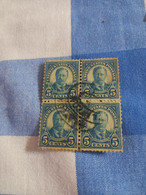 QUARTINA 5 CENTESIMI ROOSVELT - Strips & Multiples