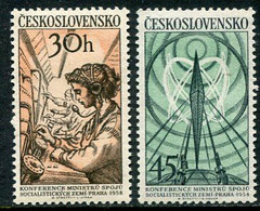 CZECHOSLOVAKIA 1958 Postal Ministers' Conference MNH / **   Michel 1083-84 - Nuovi