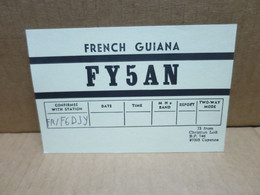 CAYENNE (Guyane) Carte Radio Amateur - Cayenne