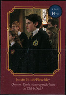 Carte Harry Potter Auchan Wizarding World Justin Finch Fletchley N° 14 - Harry Potter