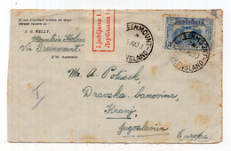 1925 AUSTRALIA GREENMOUNT TO KRANJ,SLOVENIA,YUGOSLAVIA,LABEL: LJUBLJANA 1 AMERICAN SECTION - Covers & Documents
