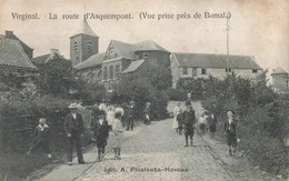 VIRGINAL - La Route D'Asquempont (vue Prise Près De Bomal) - Carte Très Animée Et Circulé En 1909 - Ittre