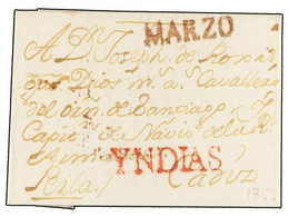 SPAIN: PREPHILATELIC MARKS  DP26 CADIZ - ...-1850 Voorfilatelie