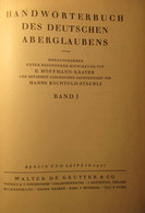 Handwörterbuch Des Deutschen Aberglaubens - 10 Teile - 1927-1942 - Von E. Hoffmann-Krayer - Dictionaries
