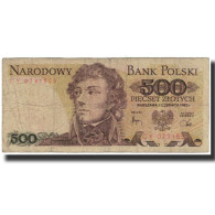 Billet, Pologne, 500 Zlotych, 1982, 1982-06-01, KM:145C, B - Poland