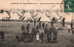 Casernes - Camp De La Valbonne (Ain) Cantonnement Des Chasseurs Sous Les Tentes - Photo A.M. - Barracks