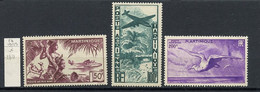 Martinique Poste Aérienne 1947 N°PA13 à 15 - Michel N°F256 à 258 * - Divers Sujets - Airmail