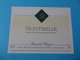 Etiquette Monthélie Gérard Boyer - Bourgogne
