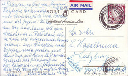 IRELAND - PAQUEBOT  SS RYNDAM  AMERICA LINE -  Wmk INVERT. - 1958 - Brieven En Documenten
