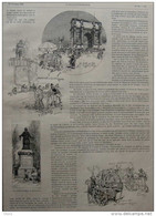 Marseille - Statue De Mgr De Belzunce - Un Lavoir Public (au Verso) - Un Rue De La Tourette - Page Original - 1891  - 2 - Historische Dokumente