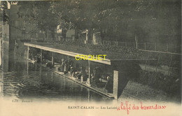 72 St Calais, Les Lavoirs, Beau Plan Des Laveuses, Carte Pas Courante Affranchie 1918 - Saint Calais