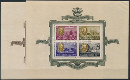 ** 1947 F. D. Roosevelt Blokkpár (50.000) (az Egyik Blokkon Kis Saroktörések / Small Corner Folds) - Other & Unclassified