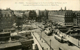 Paris * 5ème * Vue Panoramique Sur Le Pont Et La Place St Michel * Tramway Tram - Paris (05)