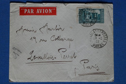 AD11 MAROC  BELLE LETTRE  1929  POUR  PARIS FRANCE  +AEROPHILATELIE ++ AFFRANCH. PLAISANT - Brieven En Documenten