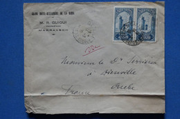 AD11 MAROC  BELLE LETTRE  1930  POUR  DIEUVILLE  FRANCE  +AEROPHILATELIE +PAIRE DE TP + AFFRANCH. PLAISANT - Cartas & Documentos