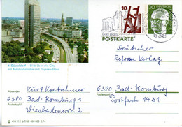 (BP3)BRD Bildpostk. Wz 30(Pf) Olivgrün"Heinemann" P112 415512/ B7/88 ZF " 4 Düsseldorf" MWSt 14.12.76 BAD HOMBURG - Illustrated Postcards - Used