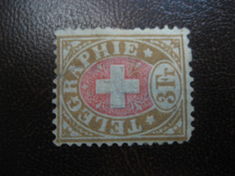 3Fr TELEGRAPHIE Telegraph SWITZERLAND Fiscal Revenue Suisse - Telegraafzegels