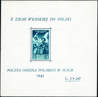 Corpo Polacco  237 - 1946 - Soccorso Di Guerra Foglietto L. 3 + 247. Cert. I.C. SPL - 1946-47 Période Corpo Polacco