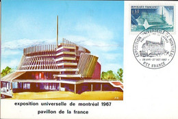 France 1519 Fdc Montréal Québéc Canada - 1967 – Montreal (Kanada)