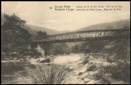 CP/PK 5c ° - 58 - Chemin De Fer Du Bas-Congo/ Spoorweg Van Neder - Congo Pont Sur Le/Brug Over  Poxo - Leopoldville 1913 - Interi Postali