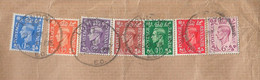 1952 - COVER - 7 COLOUR FRANKING GEORGE V TO SWITZERLAND REDIRECTED TO ROME,ITALY - Lettres & Documents