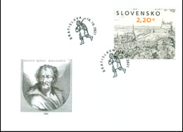 Slovakia - 2021 - Art On Stamps - Matthäus Merian - View Of Pressburg - FDC (first Day Cover) - FDC